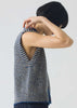 Stripe Donegal V Neck Tank | Ink/Biscuit